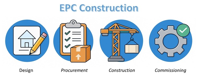 نقشه کلی پروژه EPC شامل مهندسی، تهیه مواد و ساخت