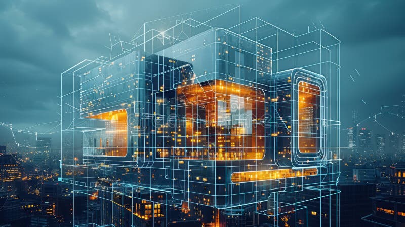 نقشه دیجیتال BIM با جزئیات معماری، سازه و تاسیسات