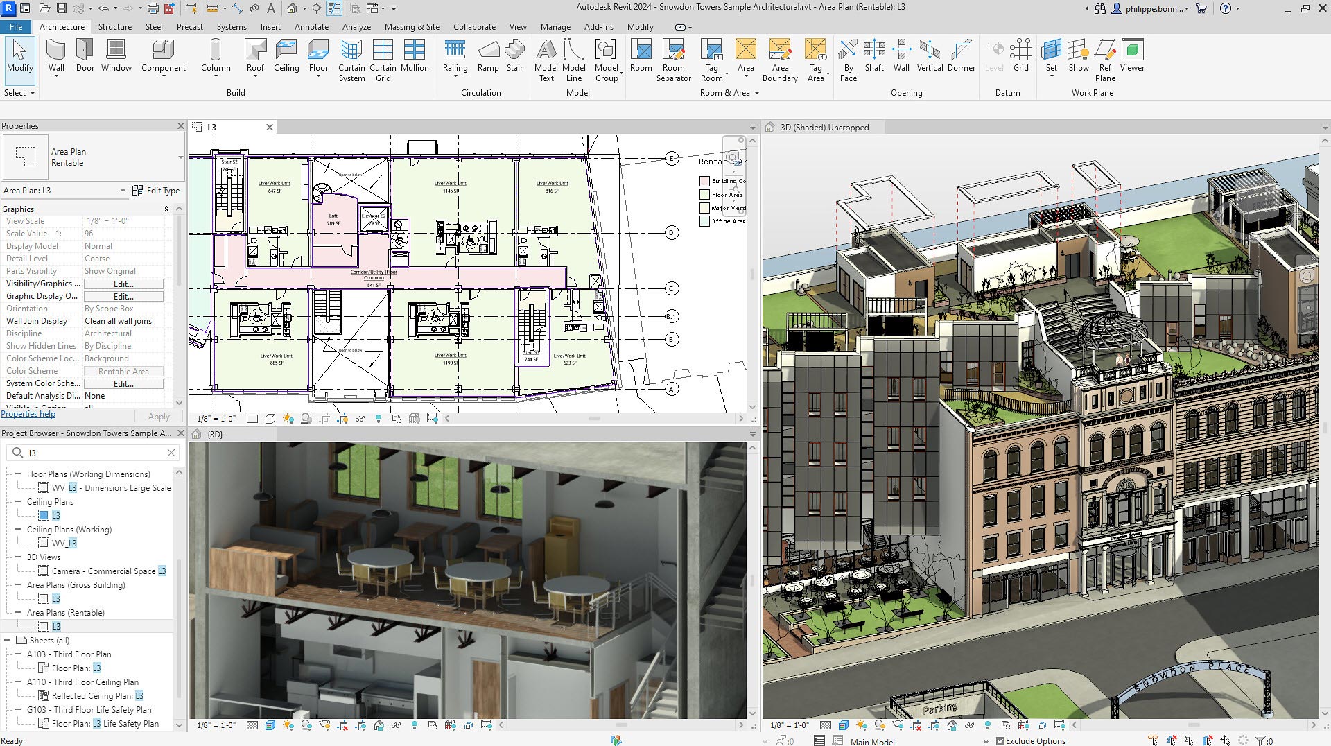 ویژگی‌های کلیدی Revit 2024 در طراحی معماری سه‌بعدی