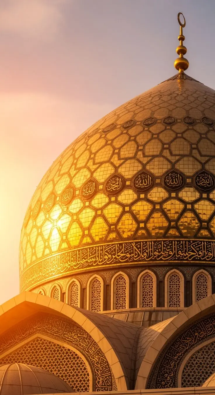 نمونه‌ای از معماری داخلی مسجد با استفاده از نور طبیعی و عناصر سنتی