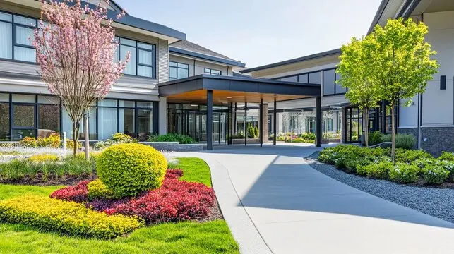 نمونه‌ای از طراحی داخلی یک مرکز سالمندان با فضاهای باز و روشن