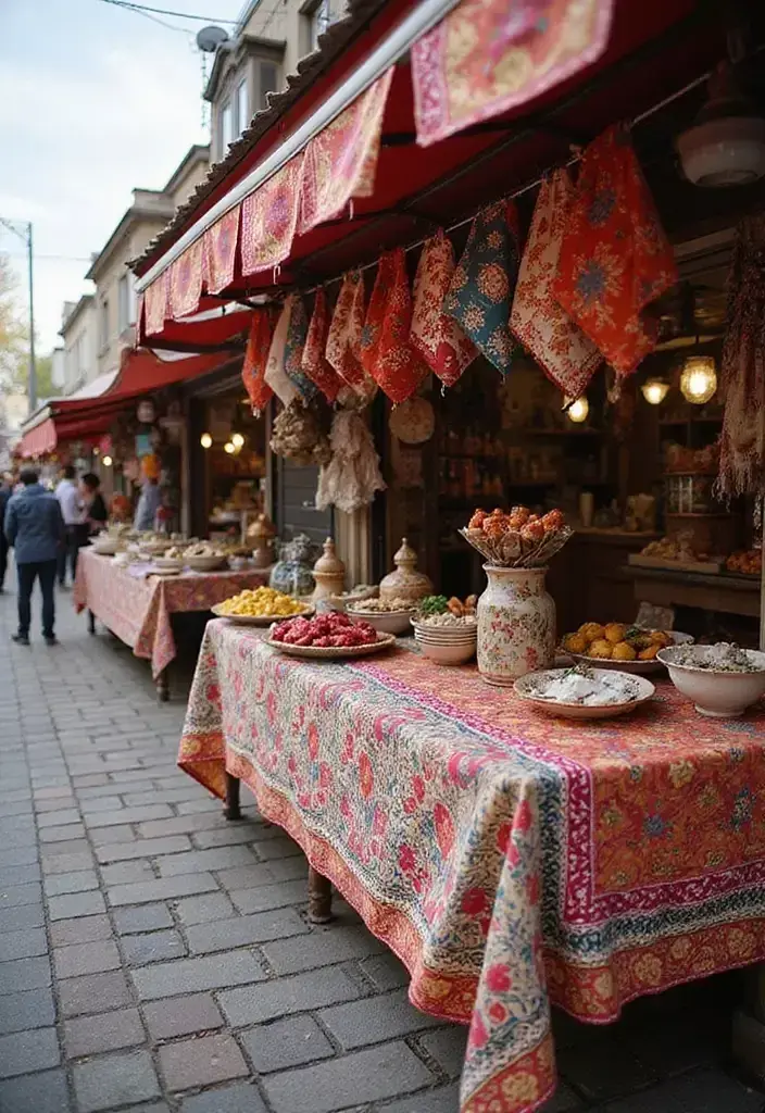نمونهای از طراحی بازارچه شهری با معماری سنتی و مدرن