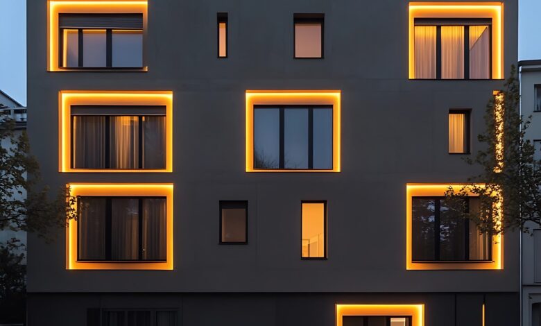 نورپردازی نمای ساختمان؛ تکنیک‌های زیباسازی نمای خارجی Facade Lighting Design