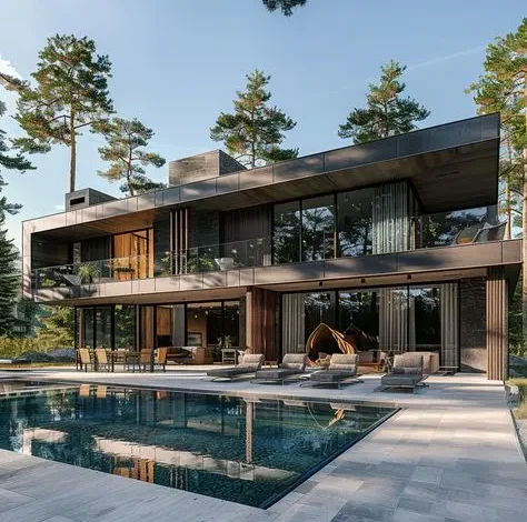 طراحی ویلای جنگلی؛ هماهنگی ساختمان با طبیعت Forest Villa Design