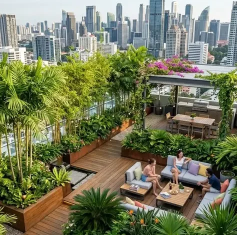 طراحی روفگاردن؛ ایجاد فضای سبز روی بام ساختمان Roof Garden Architecture