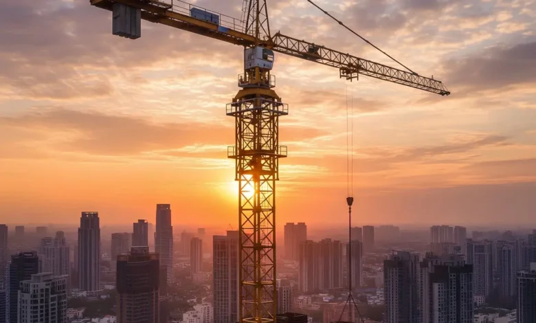تاورکرین ساختمان؛ تجهیزات بلندکردن مصالح در پروژه‌های مرتفع Tower Crane Systems